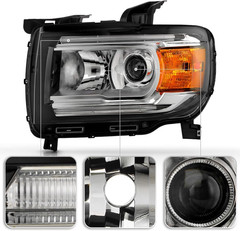 – for 2015-2022 GMC Canyon Chrome Housing LED DRL Projector Headlights Headlamps