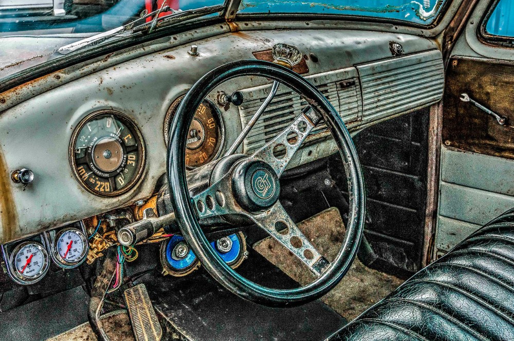 Man Cave Old Rusty Truck Cab 12 x 18 Fine Art Print 18.1 Mega Pixels