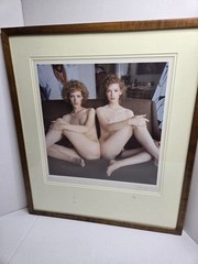 Nude «Twins» Photo Art Frames Wall Hanging By Becky Young 1979 BIG Redhead Women
