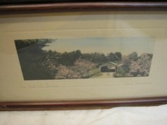 Pr Fred Thompson Colorized Photo Landscape Way Home Old Toll Covered Bridge
