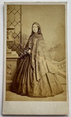 orig. CDV photo photograph woman lady picture old fashion around 1860 Devon Hawke