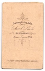 Photograph Eduard Lösche, Rudolstadt, Mauer-Straße No. 27, portrait of a lady
