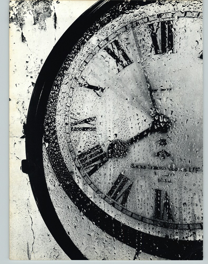 1960s 1970 Karl de Haan Rain Affected Clock Face Art Photogravure 16×20