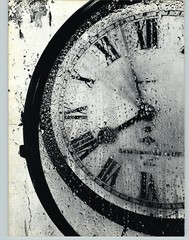 1960s 1970 Karl de Haan Rain Affected Clock Face Art Photogravure 16×20