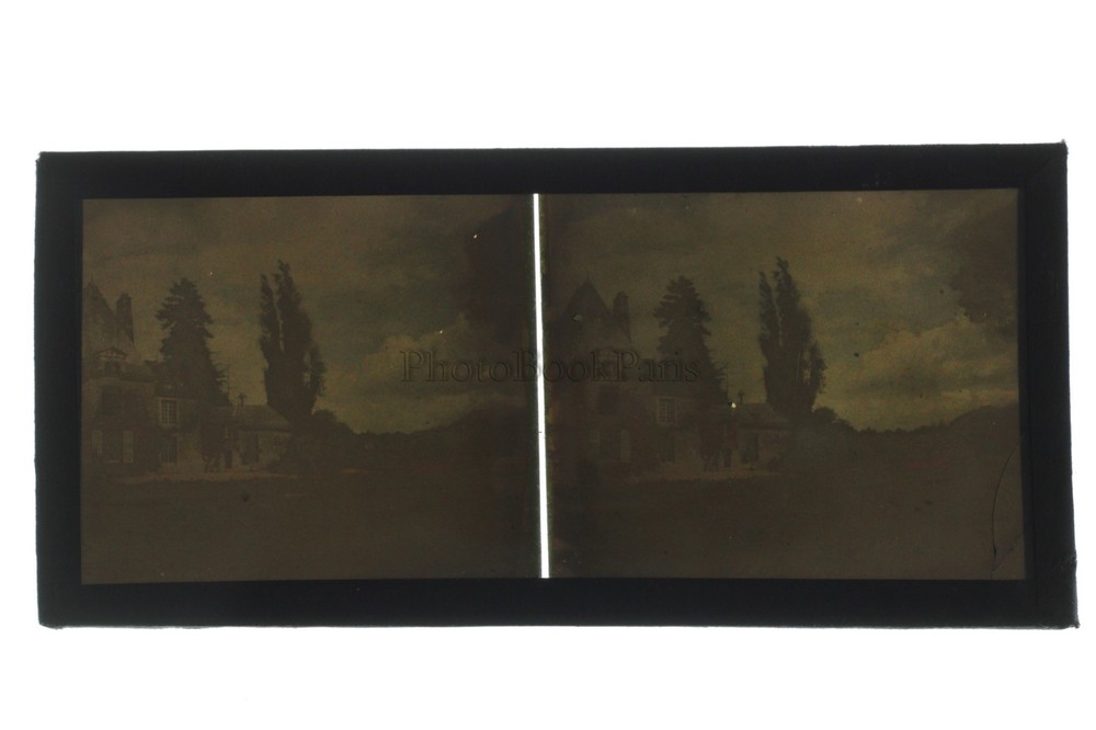 Photograph Autochrome Vintage Landscape Stereo Plate Circa 1910