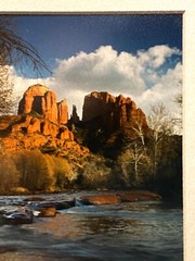 Cathedral Rock Sedona AZ framed 9.5 x 11.5 color photo signed Margaret Jackson