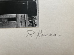 Vintage ABSTRACT ART PHOTOGRAPHY Signed Richard Komara 1970’s HAND LOCK CHAIR 22