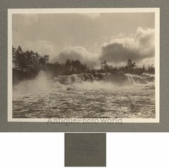 Maine waterfalls amazing antique landscape photo