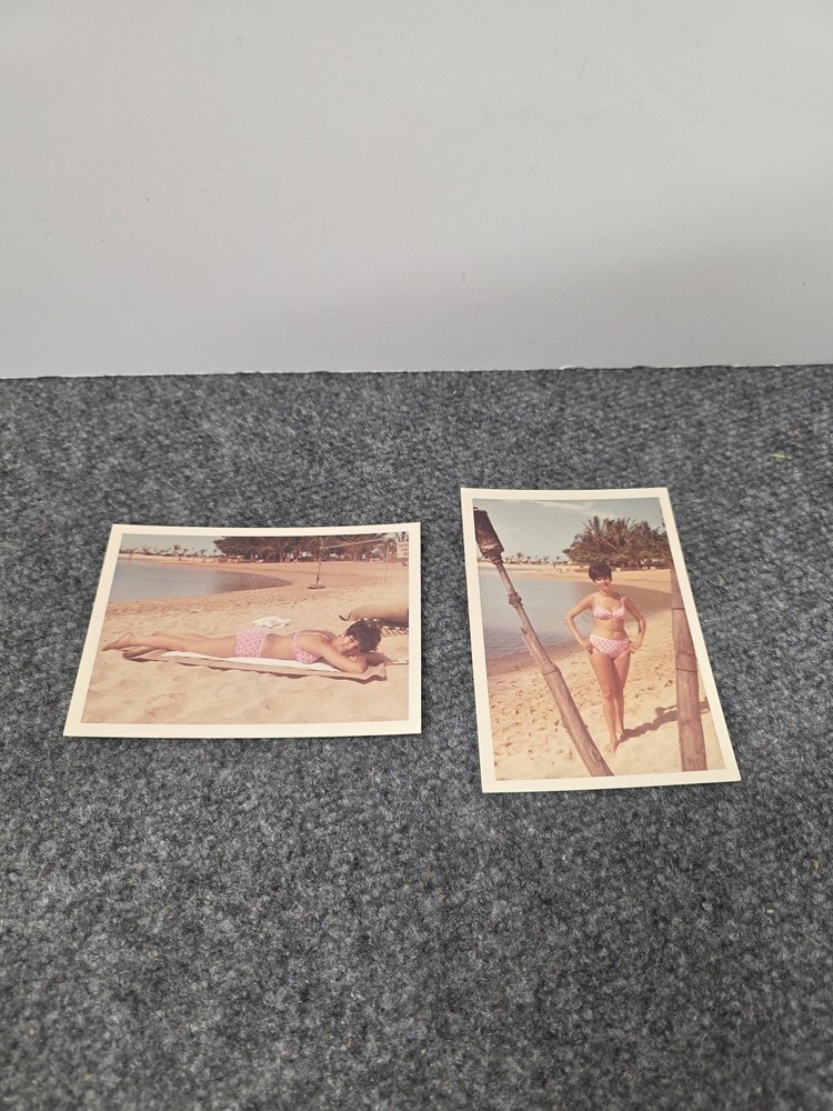 1969 LOT 2 honolulu wearing swimsuit, bikini, beach