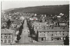 Old Black And White Photo Glass Plate 13X18 Cm, City In France