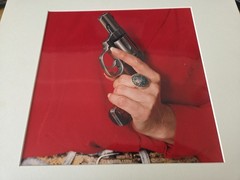 Nancy Swann Original Color Photograph Woman with Gun Hand Series 1996