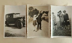 Vintage Beach Scene Photo 1920s Original B/W Silver Print Snapshot France