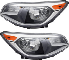 Pair Halogen Headlights Headlamps Assembly for 2014-2019 Kia Soul KI2502167 KI25