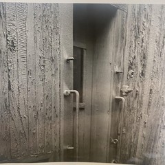 Weathered Railroad Boxcar Door Rails 4×5 Black White Glossy Photograph Original