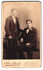 Photograph Allen Nield, Leeds, Queen’s Arcade, Portrait Two Young Gentlemen On