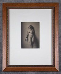 RAY BIDEGAIN Platinum Print, FIGURE STUDY, Signed, 2013, Framed & Matted 11 x 14