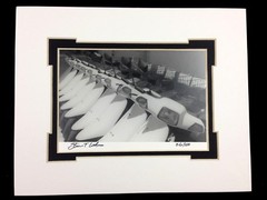 Black & White Photo Beach Scooters Key West Matted Signed Art Photography