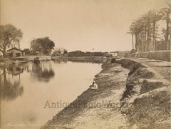 Egypt Alexandria river antique art photo by Bonfils