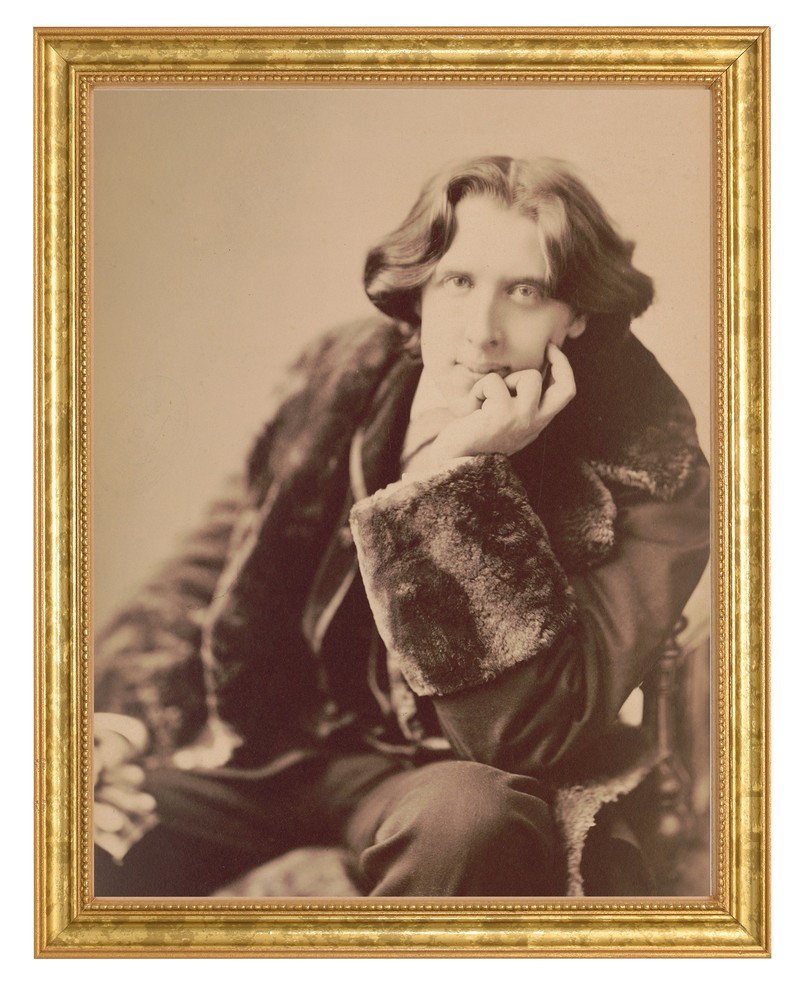 Oscar Wilde Photograph in a Aged Gold Frame