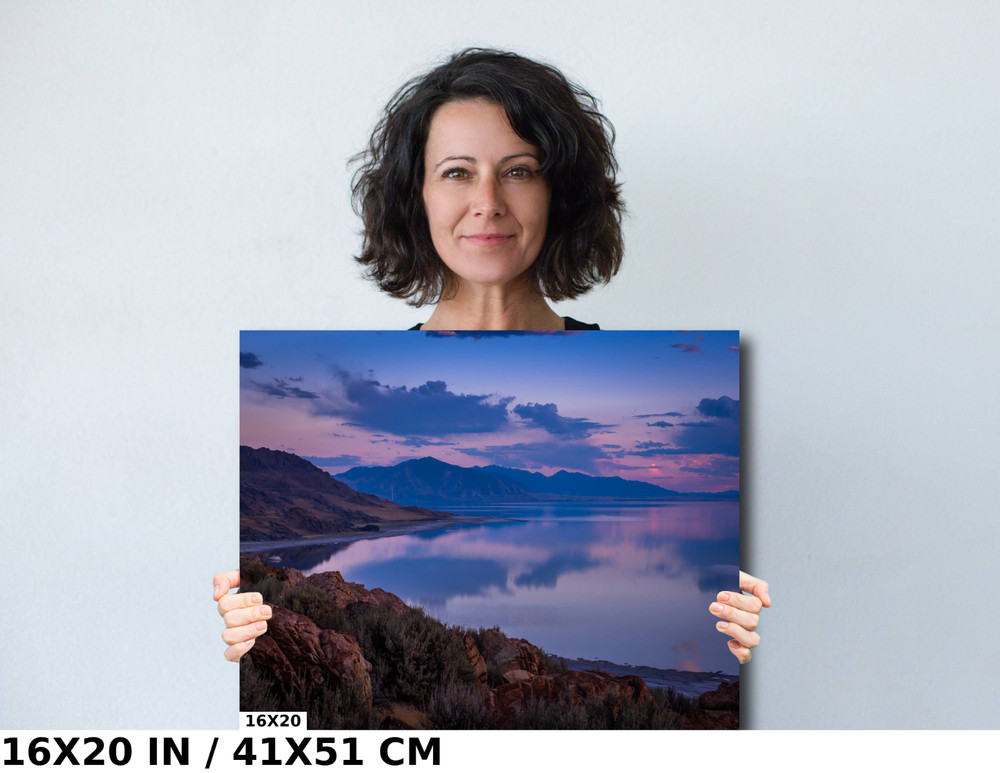 Utah’s Majestic Ocean Lake: Great Salt Lake Utah Sunset Metal Aluminum Print