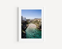 Puglia Italy Photography Polignano a Mare Aerial Beach Print Mediterranean Sea