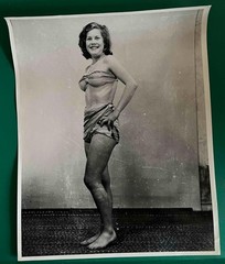 Photo Woman Model 8 x 10 Black White Pinup Photographer’s Estate Swimsuit