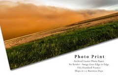 Haboob Photography Print – Picture of Dust Storm Over Field in Texas