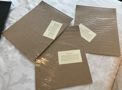 MELISSA SPRINGER BLOOMS COLLECTION SET OF 3 SEPIA MONOCHROME FLOWER PRINTS NIB