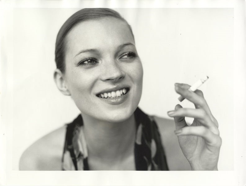 Kate Moss Super Model Vintage Glamour Original 11×15 Silver Gelatin Photo 1998