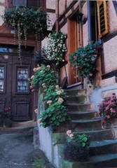 Scanlan Photo Matted Framed «Steps in Time» in Alsace, France