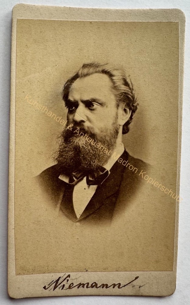 orig. CDV Photo Picture Old Mr. Mann Fashion 1882 Albert Niemann Singer Opera