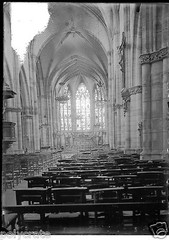 Interior Nef Church Châlons In Champagne? 13 X 18 Old Negative Photo Glass