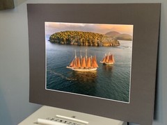 Bar Harbor Maine, Margaret and Bailey Louise Todd Schooners- Matted Photo 20x 16