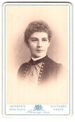 Photograph Jackson’s Royal Studio, Southsea, Palmerston Road, Portrait Young Da