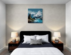 Mountain Lake Photography Landscape Canvas Wall Art Scenic Nature Home Decor
