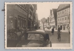 Dinkelsbühl 1949 – VW Pretzel Beetle Streetlife – Old Photo 1940s