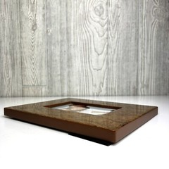 Faux Burl Wood Like Cupecoy Design Wide Picture Frame Walnut Wall/Free Standing