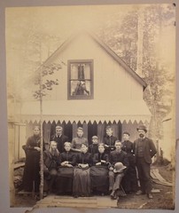 Antique Family Portrait Black and White Photograph, Leslie Hindman Auctioneers
