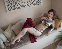 Avrora 8×10 Photo Print Sexy Tattoo Model Slave Leia Cosplay Pornstar Onlyfans