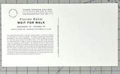 Florian Böhm (b. 1969) Art Announcement Card 2008 – Wait For Walk
