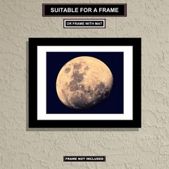 Moon Art 8×10 inch Print Rising Moon at Dusk (Waxing Gibbous 88 Percent) MB0907