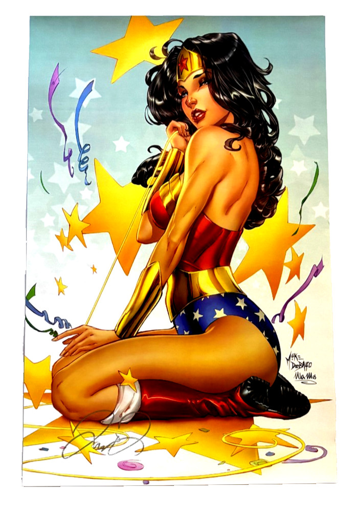WONDER WOMAN MIKE DEBALFO EXCLUSIVE ART PRINT NM+