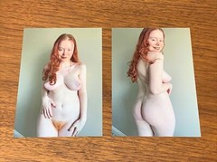 Two Contemporary Artistic Nude 4×6 Photographs Fine Art Color Print Female Study