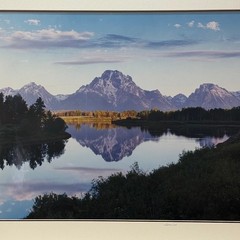 Large 24×20 Signed Sherrill Photo ‘Mt Moran’ Grand Tetons Snake River Art Print