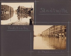 Photo Album 63 Photographs, View Karl Marx City / Chemnitz, Flood 1954,
