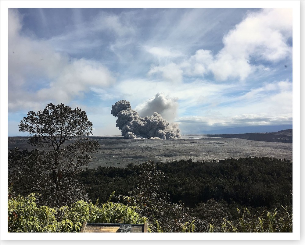 2018 Kilauea Volcano Halema‘uma‘u Ash Plume Silver Halide Photo