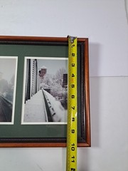 Framed Set Of 2 Images Of Owego New York Bridge In 2 Different Seasons