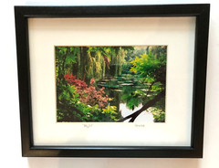 Signed Claude Taylor Monet’s Garden France Framed Matted Photograph 11×9