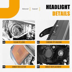 Headlight Assembly Fit for 2014-2020 Toyota 4Runner Replacement for TO2519150 TO