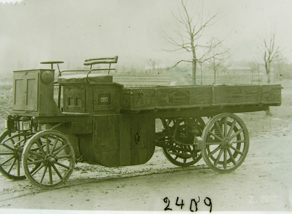 Daimler Motoren Gesellschaft Cannstatt Truck 1898 Original hist. Glass Negative